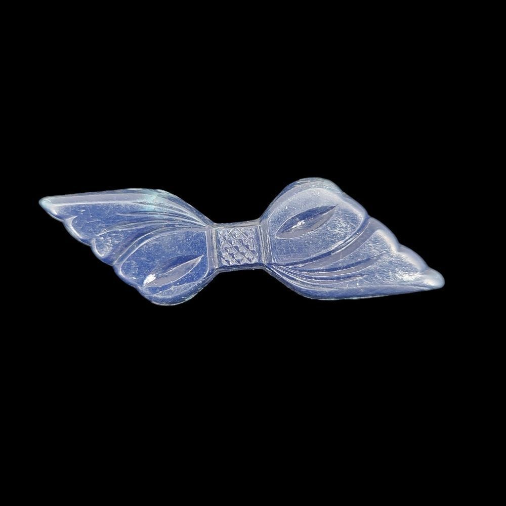 Vintage Antique Pre 1930's Navy Blue Bow Brooch